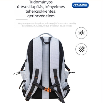 Uniszex hegymászó hátizsák szabadtéri utazásokhoz, vízálló, könnyű, PU anyag, 20–35 L, kompatibil 13 hüvelykes laptophoz, légpárnás vállpántok