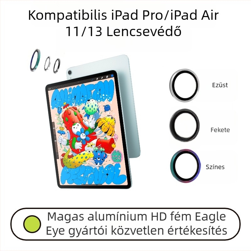 Hőkezelt üveg objektívvédő fólia HD Apple tabletekhez