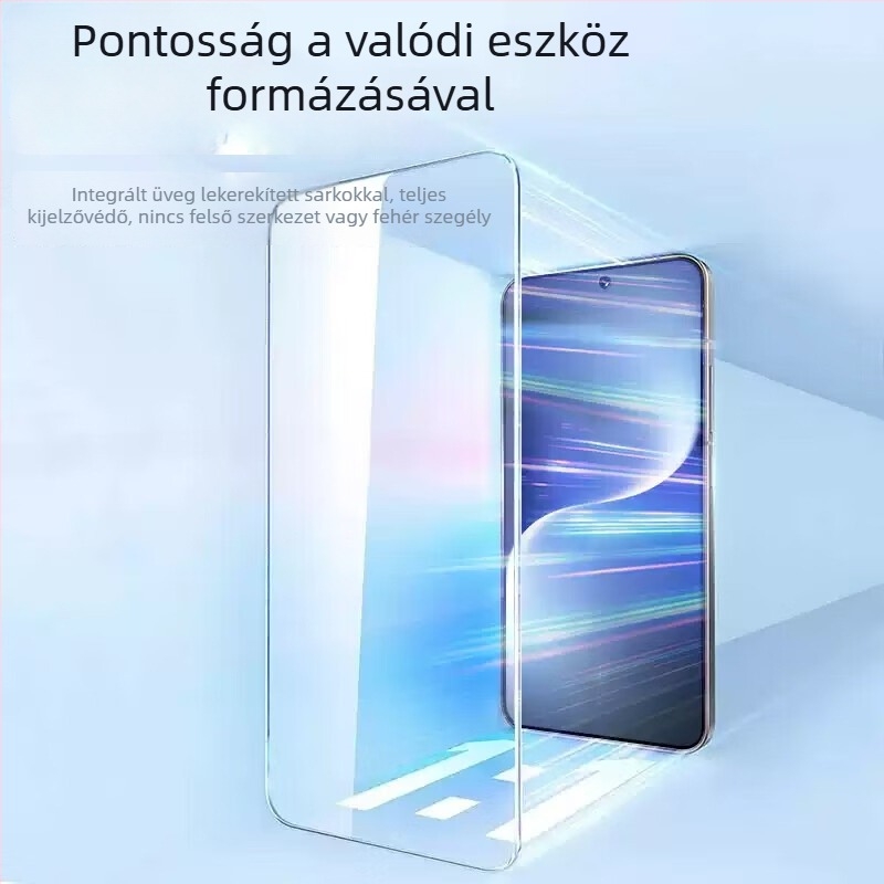 iPhone 17 Pro Max előlap kijelző védő – edzett üveg, teljes lefedettség, robbanás elleni védelem, ütésálló, porálló