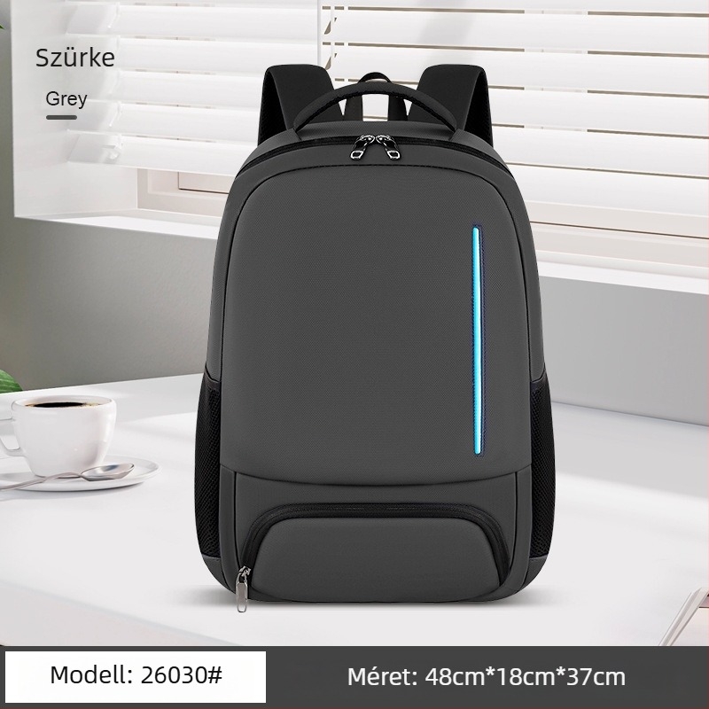 Uniszex üzleti hátizsák laptophoz, PU bőr, vízálló, bővíthető, 20–35 L, kompatibil 16 hüvelykes laptophoz