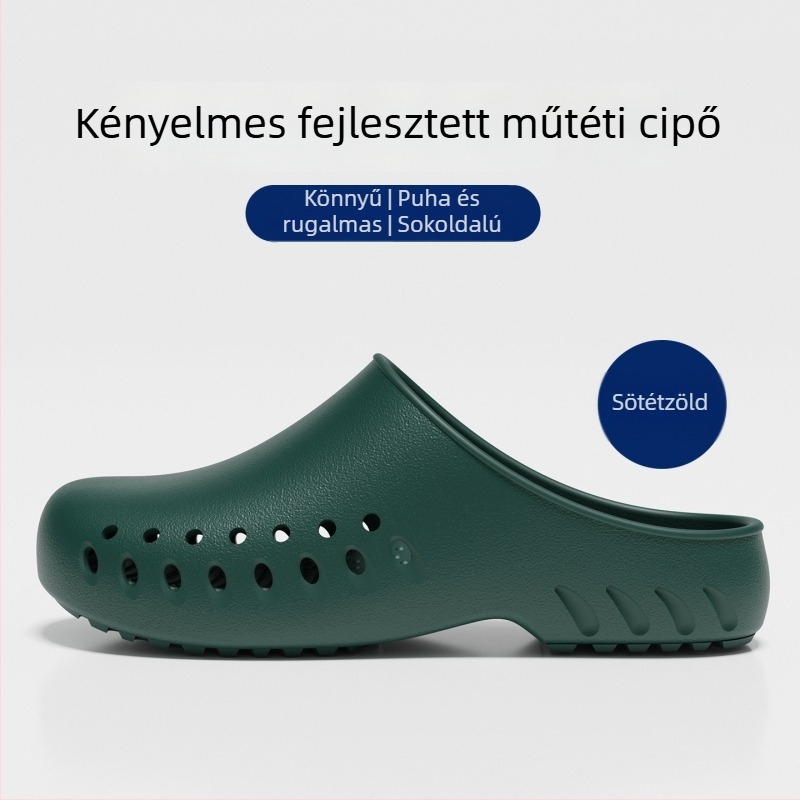 Műtői szobai papucs, EVA felső és talp, csúszásmentes orvosi papucsok, zárt orr, Kick zárás