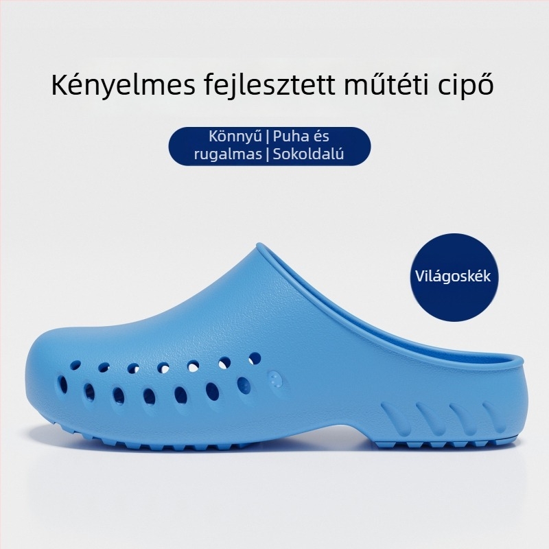 Műtői szobai papucs, EVA felső és talp, csúszásmentes orvosi papucsok, zárt orr, Kick zárás