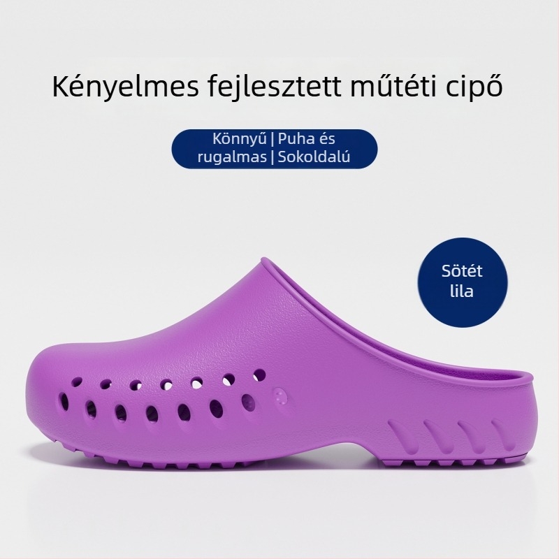 Műtői szobai papucs, EVA felső és talp, csúszásmentes orvosi papucsok, zárt orr, Kick zárás