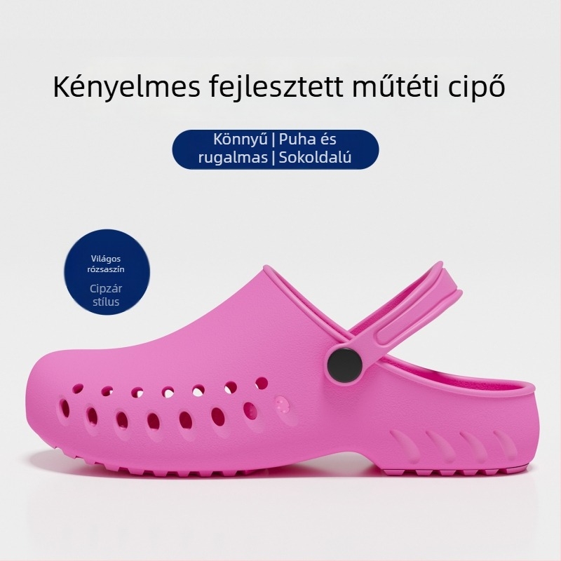 Műtői szobai papucs, EVA felső és talp, csúszásmentes orvosi papucsok, zárt orr, Kick zárás