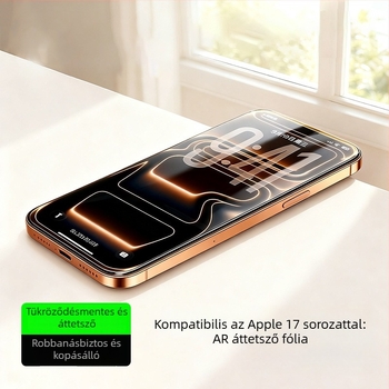 iPhone 17 sorozathoz és iPhone 17 Pro Max sorozathoz készült tükröződésmentes edzett üveg kijelzővédő
