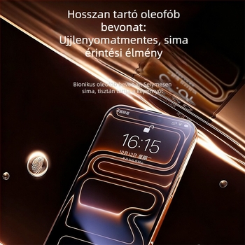 iPhone 17 sorozathoz és iPhone 17 Pro Max sorozathoz készült tükröződésmentes edzett üveg kijelzővédő