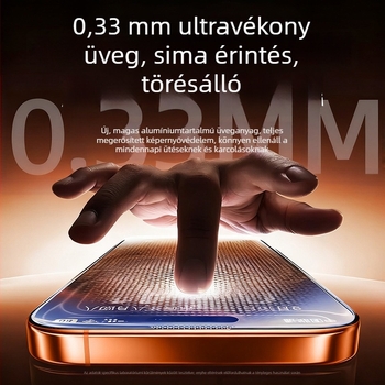 iPhone 17 sorozathoz és iPhone 17 Pro Max sorozathoz készült tükröződésmentes edzett üveg kijelzővédő