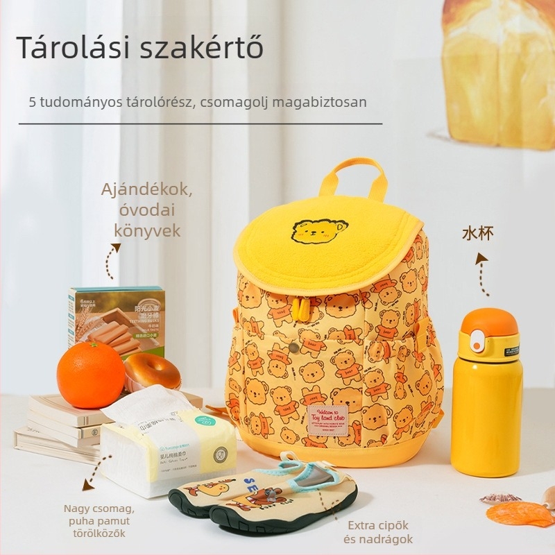 Állat mintás óvodai hátizsák, Oxford anyagból, vízálló, gerincvédő, nagy kapacitás