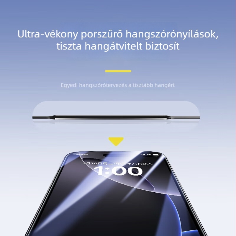 Edzett üveg előlapra illeszkedő képernyővédő iPhone 14 Pro Max számára — HD élesség, anti-reflexió, anti-ujjlenyomat, porálló, ütésálló