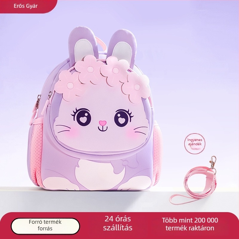 3–6 évesek mini gyerek hátizsákja, diving cloth anyag, légáteresztő, ultrakönnyű, kopásálló, fényvisszaverő éjszakai biztonságért