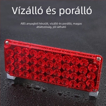 LED figyelmeztető fény teherautók és utánfutók számára – erős stroboszkóp jelzés, hátsó ütközés elleni, mentő járművekhez