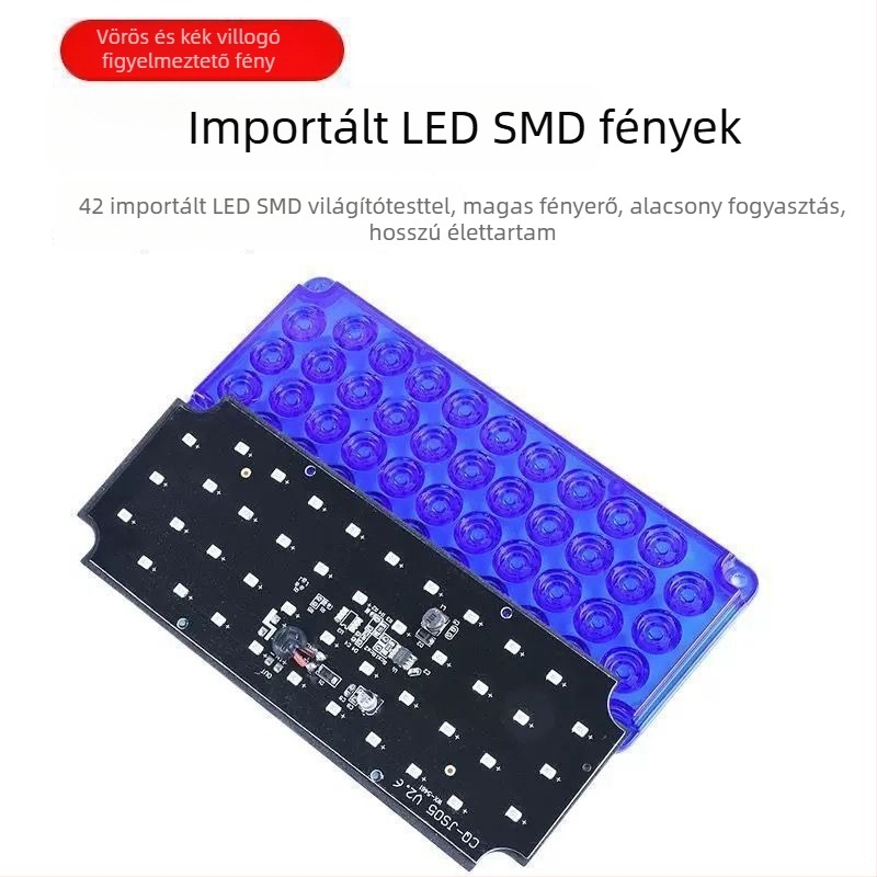 LED figyelmeztető fény teherautók és utánfutók számára – erős stroboszkóp jelzés, hátsó ütközés elleni, mentő járművekhez