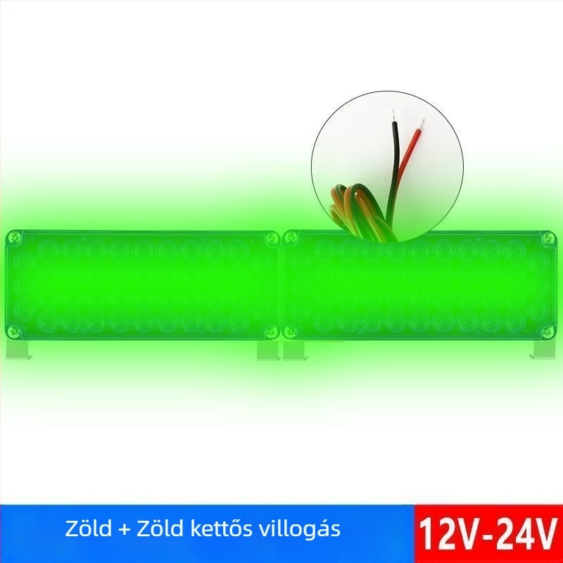 LED figyelmeztető fény teherautók és utánfutók számára – erős stroboszkóp jelzés, hátsó ütközés elleni, mentő járművekhez