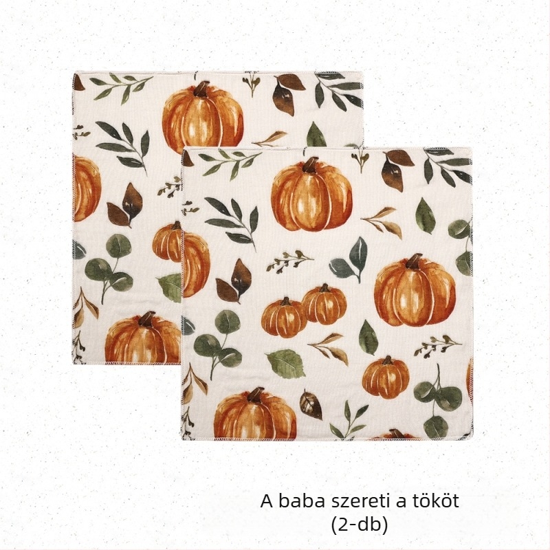 Baba bambusz-pamut géz kendők, 2 darabos készlet, újszülötteknek, rajzolt mintával