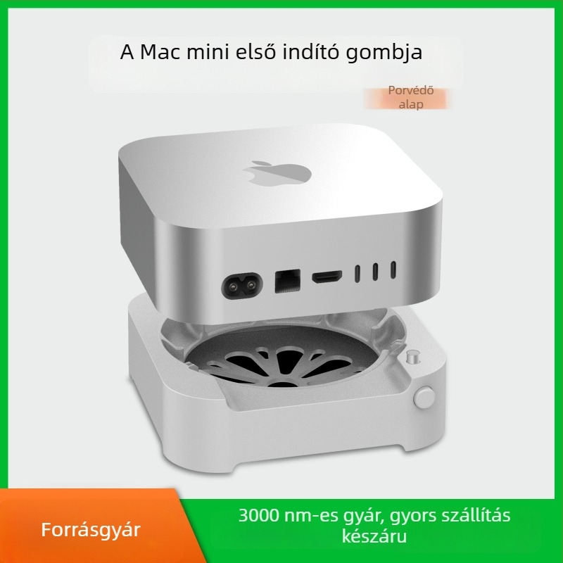 Mac Mini M4 állvány — porálló, hatékony hőelvezetés, poreltávolítás, hordozható