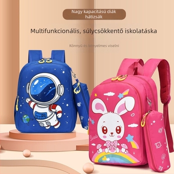 Óvodai hátizsák, nagy kapacitású, nylon anyag, légáteresztő, ultra-könnyű, űr témájú mintával