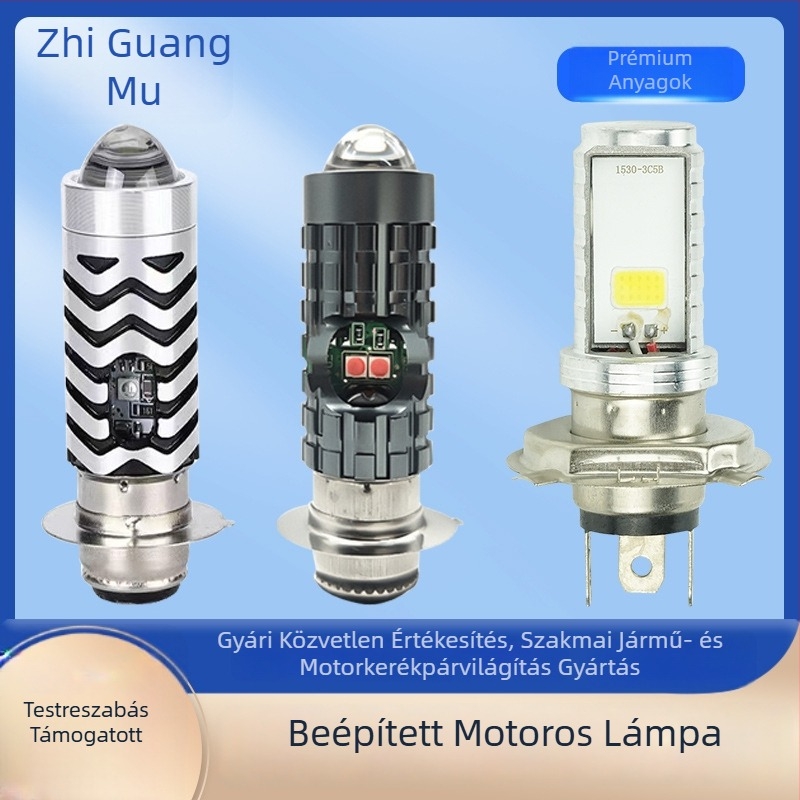 Motorkerékpár LED fényszóró H4, alumínium ház, IP67, 1500LM, 8-80V