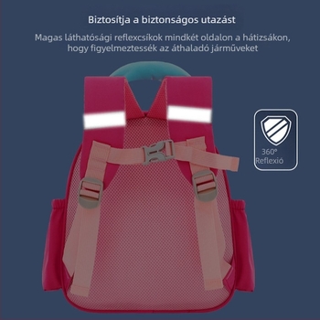 Gyerekek hátizsákja - ultrakönnyű, uniszex, kopásálló, párnás vállpántok, állatos karikatúra mintázat