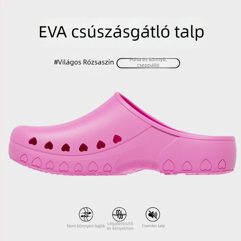 Műtőbe való papucs férfiaknak – csúszásmentes, zárt orr, antistatikus, EVA felső és EVA talp, injekciós öntésű talp