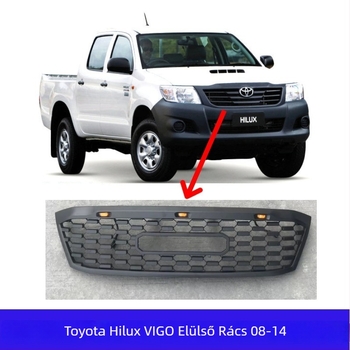 Hűtőmaszk hálóval a Toyota Hilux Vigohoz, 05-14, ABS műanyag, DUKE4WD