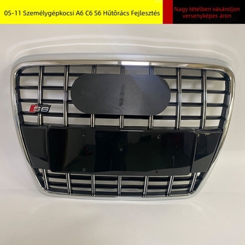Audi A6/A6L S6 első lökhárító rács (2005–2011) - ABS műanyag, lökhárítóba szerelés, tömeg 3 kg