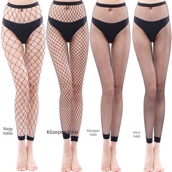 Nylon harisnya hálós mintával, emelő és formázó hatás, közepes vastagság