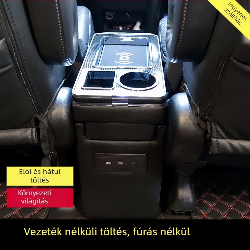 Fából készült kartámasz-doboz Honda üzleti autókhoz — központi tárolóegység, 5 kg, beépítés támogatás.