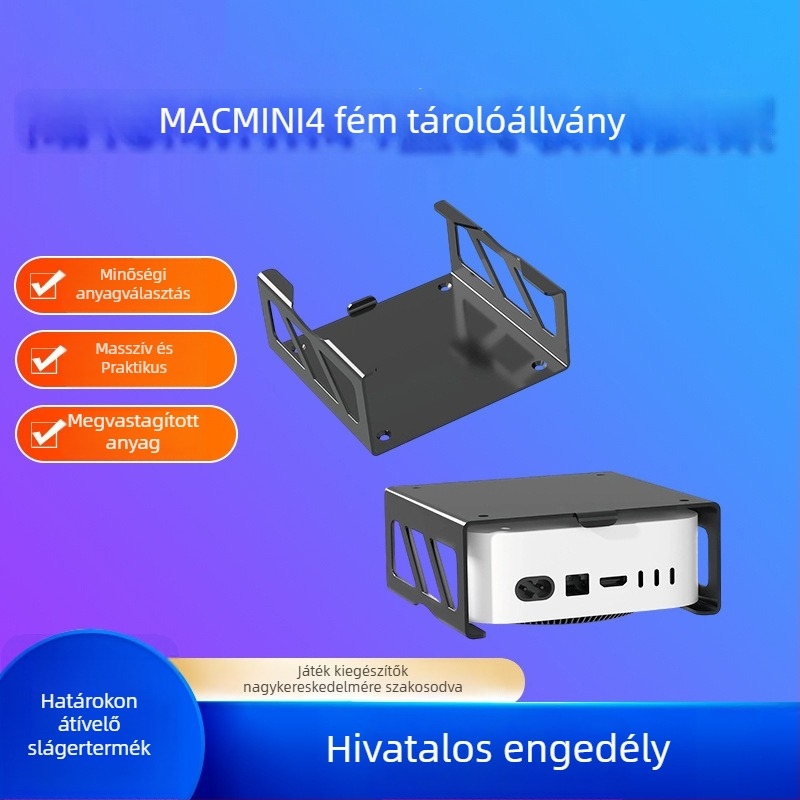 Macminim4 fém monitor tároló állvány, az asztal alatt akasztható
