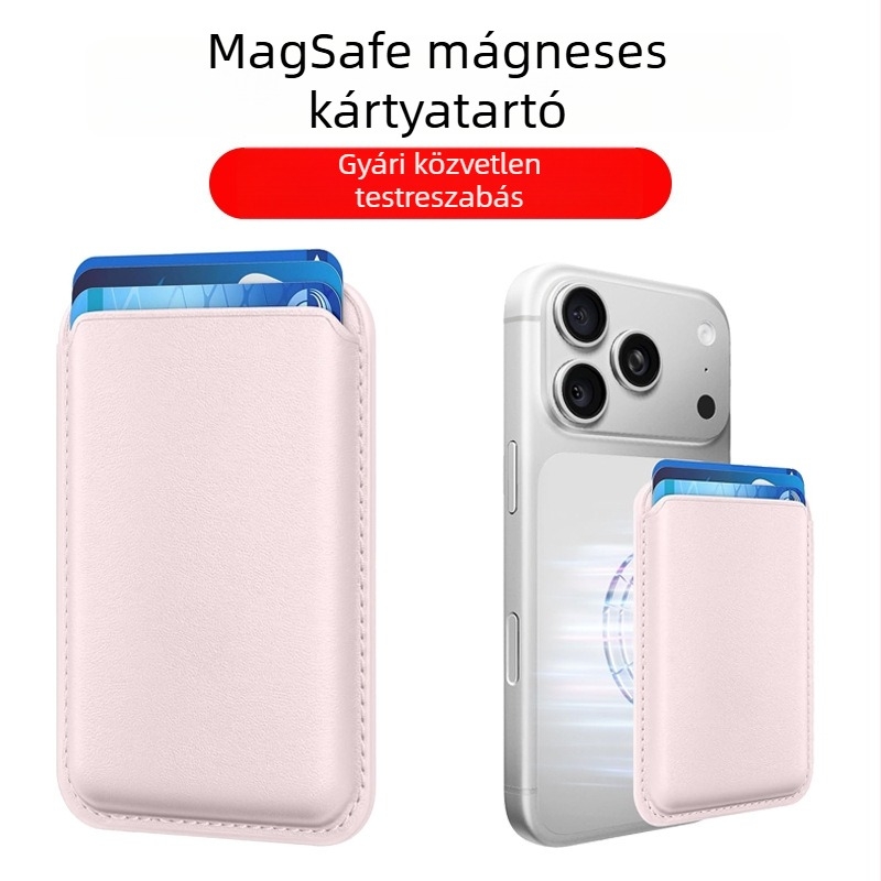Egyedi mágneses kártyatartó iPhone-hoz, PU bőr, Hermès stílus