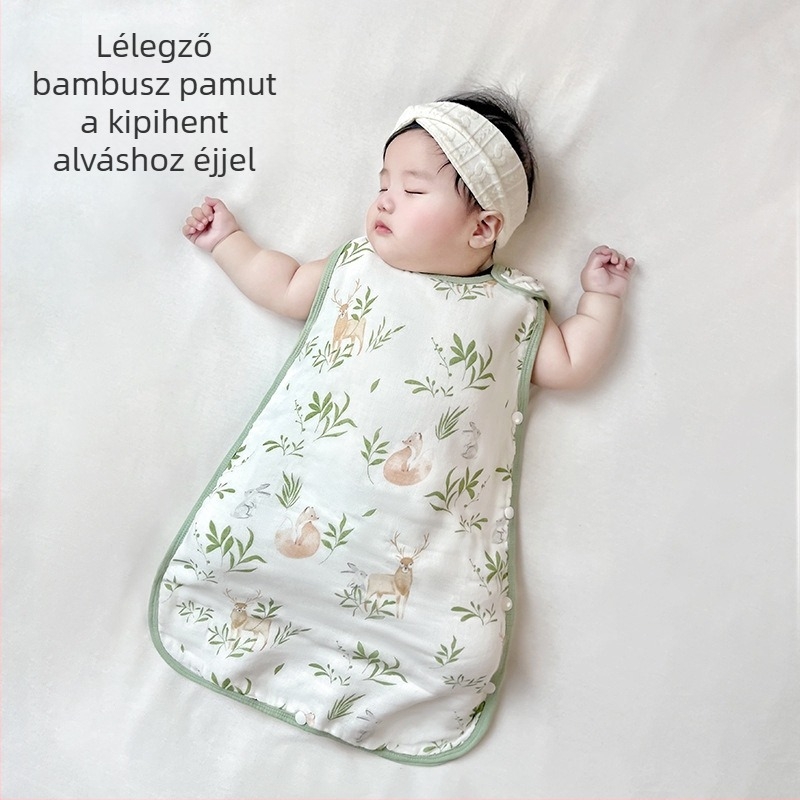 Baba alvózsák, mellény-stílus, külső bambusz szálas anyag, belső pamut bélés, töltet pamut, nedvszívó és hőmérséklet-szabályozó