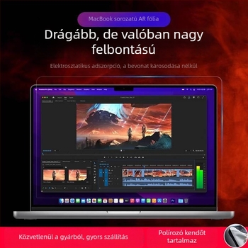 MacBook Pro 13 és MacBook Air 14/16 hüvelykes AR-védő fólia – anti-reflektív, magas átlátszóságú védőfólia