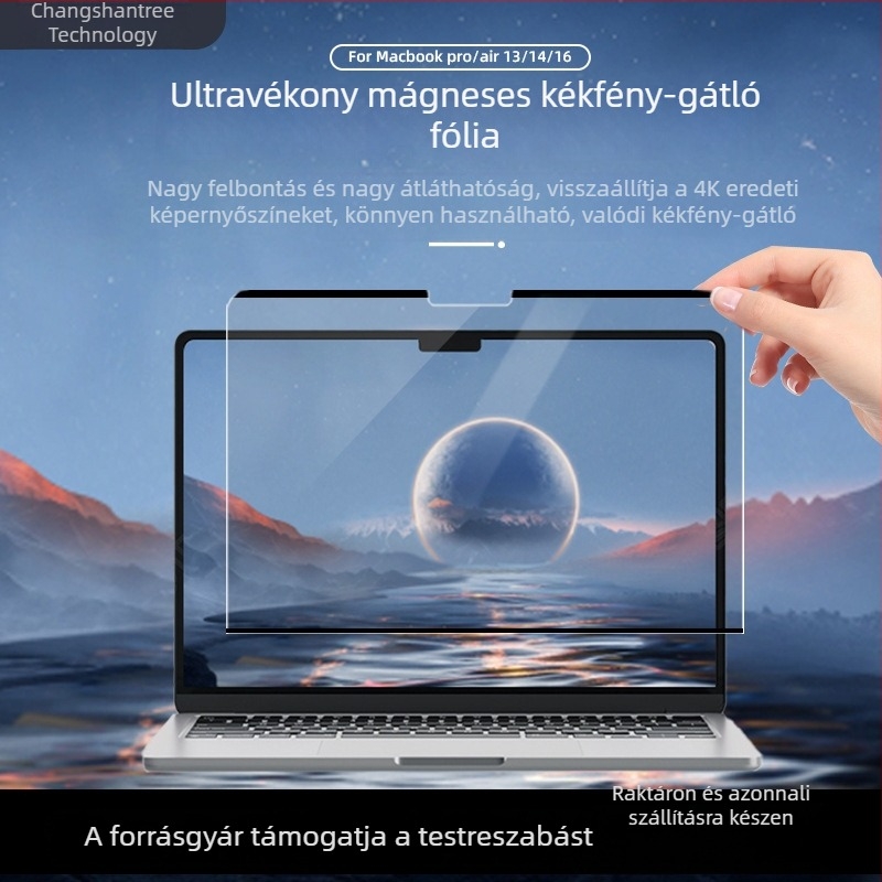Mágneses kékfény elleni védőfólia MacBook Pro-hoz