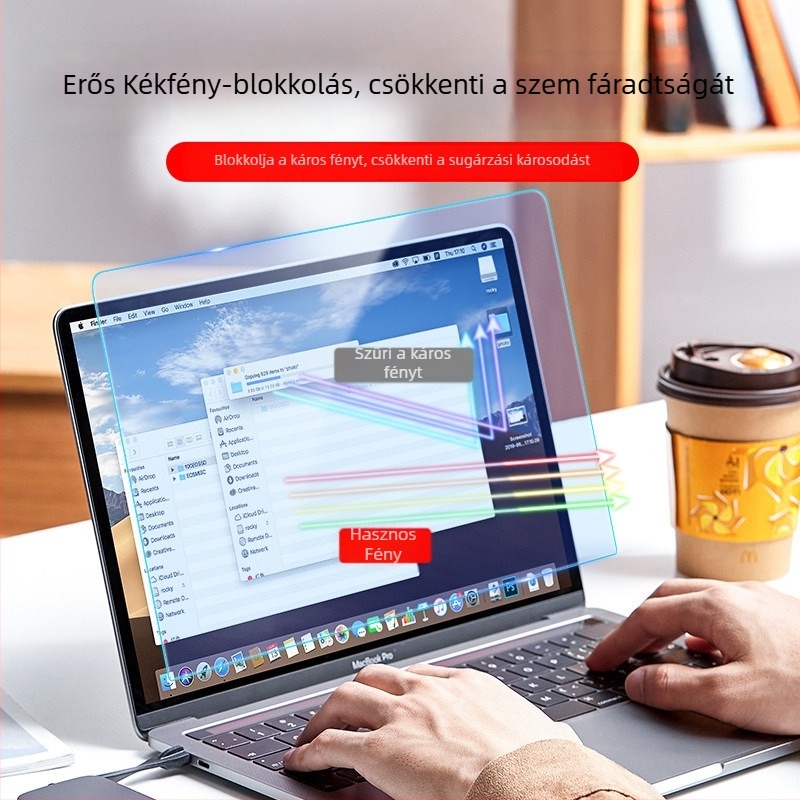 MacBook Air kijelzővédő fólia – anti-kék fény, szemvédelem M2/M3