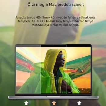 Apple MacBook kijelzőfilm, matt és átlátszó, OEM, 200 g