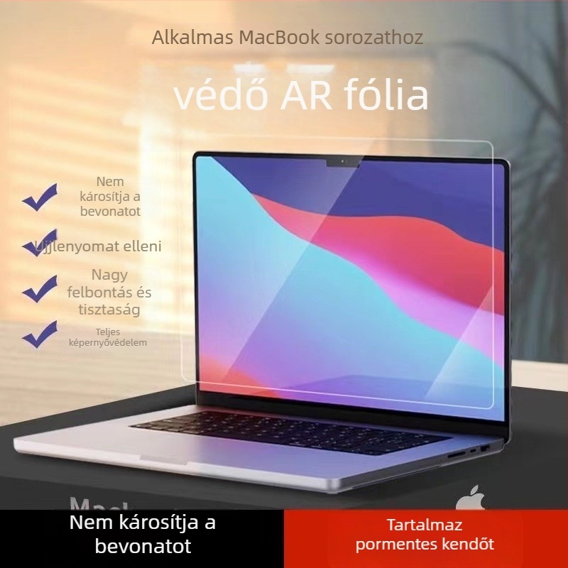 Apple MacBook kijelzőfilm, matt és átlátszó, OEM, 200 g
