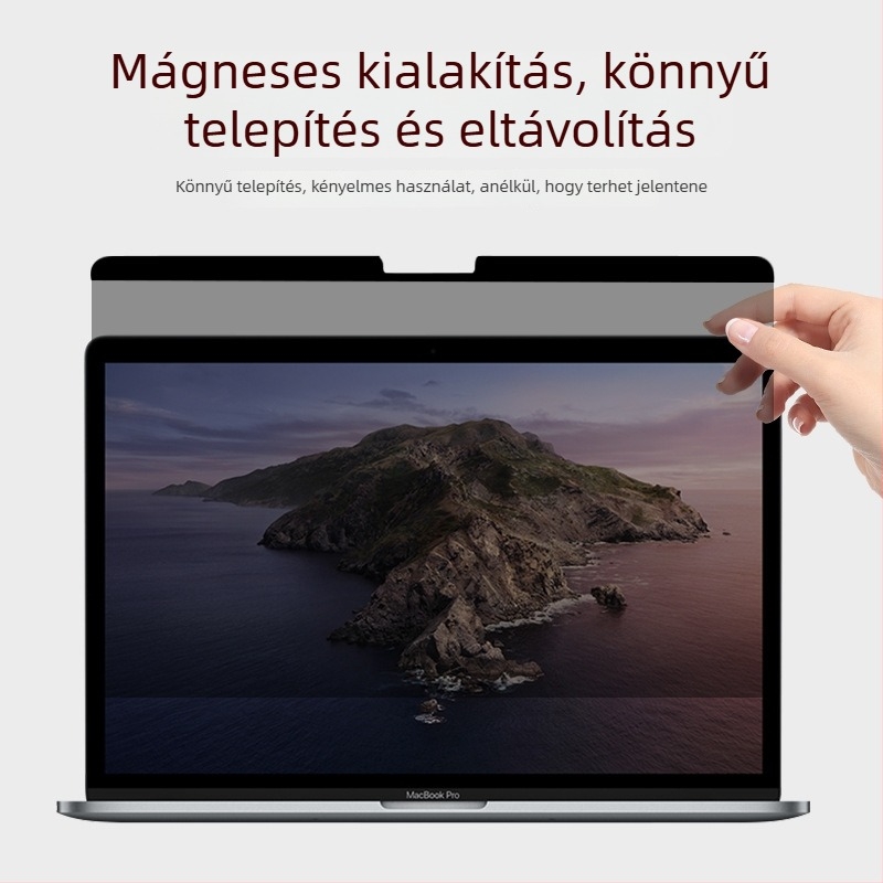MacBook kijelzőhöz tartozó mágneses betekintésvédelmi fólia – PET anyag, bevonat, The Concealer, modell MacBook, kompatibil Apple laptop kijelzőjével