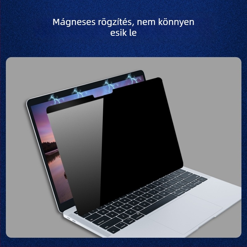 MacBook kijelzőhöz tartozó mágneses betekintésvédelmi fólia – PET anyag, bevonat, The Concealer, modell MacBook, kompatibil Apple laptop kijelzőjével
