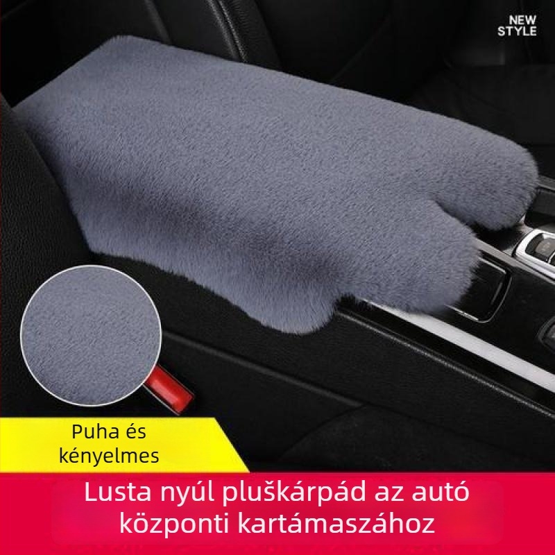 Autó középső kartámasz fedél plüss műszőrrel, modell 06, általános kompatibilitás, Hu's Shangpin márka, súly 0,5