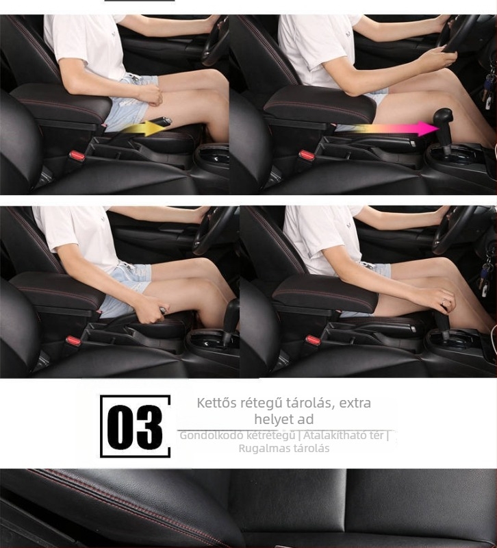 Hyundai Getz Kartámasz Tároló Doboz – központi tároló, műanyag; 2,5 kg; Modell: Hyundai Getz Armrest Box; Kompatibilis a Getz-sel; Testreszabás elérhető