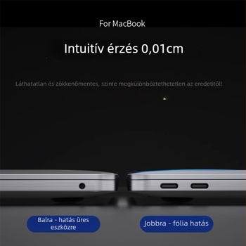PET MacBook Pro matricás fólia — MP-JST védőfólia Apple noteszgéphez, könnyen felhelyezhető