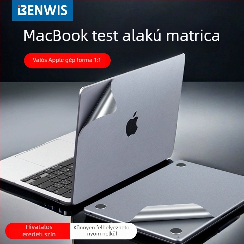 PET MacBook Pro matricás fólia — MP-JST védőfólia Apple noteszgéphez, könnyen felhelyezhető