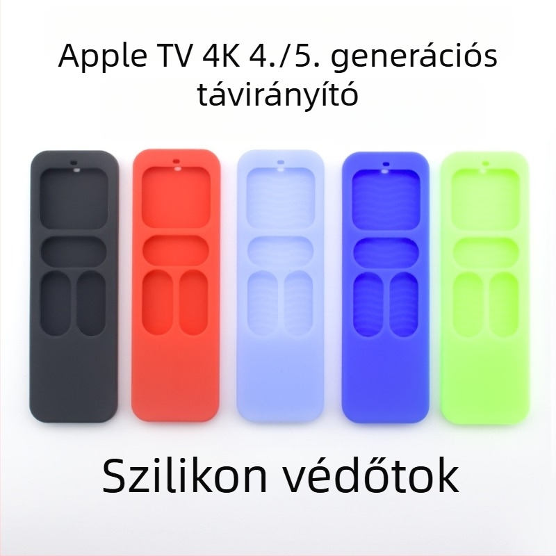Apple TV 4K távirányítóhoz ultravékony, egyszínű szilikon védőtok.