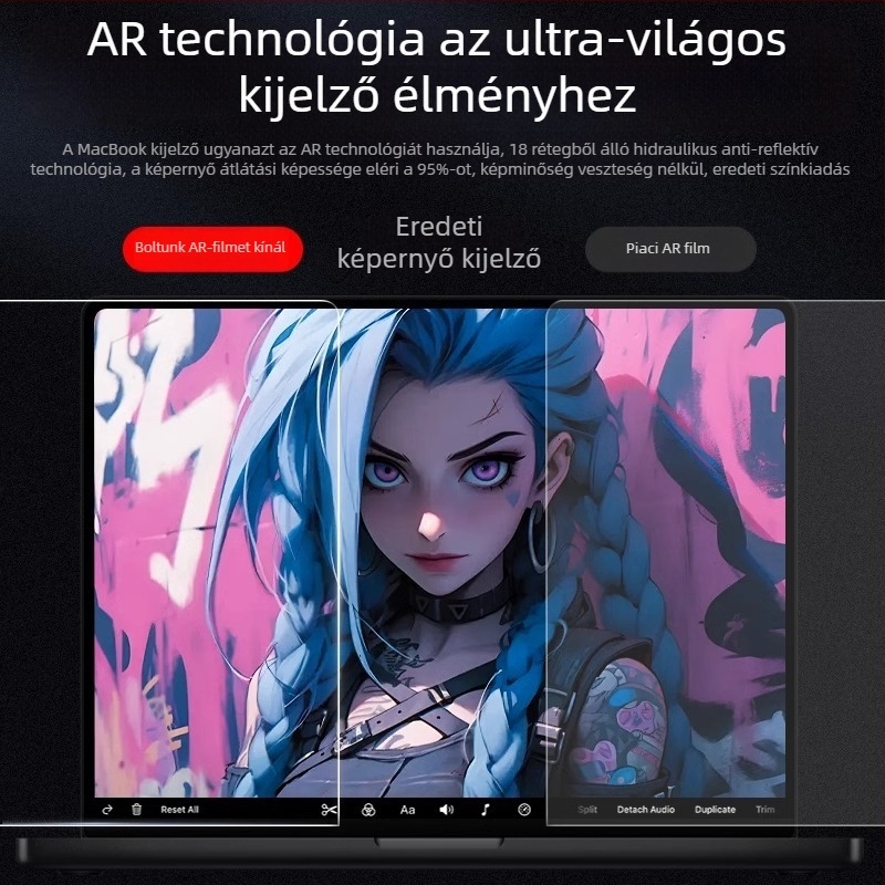 HUARAN Laptop Privacy Film — PET anyag, Megmunkálás, Alkalmas laptophoz