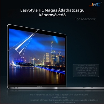 JRC PET képernyővédő fólia MacBook Pro és MacBook Air számára, HD átlátszó