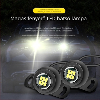 Autó hátsó visszaforduló lámpa, PT Round Style, alumíniumötvözet (36W LED, 24V, 20000h, Univerzális)