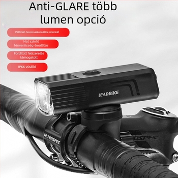 Leadbike LD88 Kerékpár első lámpa, MTB és országúti kerékpárokhoz, forgatható lencsével és rögzítési lehetőséggel