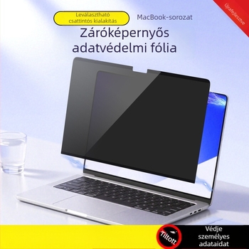 Apple MacBook Air M4/M5 képernyővédő – Snap-on, Anti-Blue Light, Anti-Peep, PET/PVC bevonat