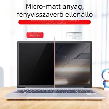 Apple MacBook Air M4/M5 képernyővédő – Snap-on, Anti-Blue Light, Anti-Peep, PET/PVC bevonat