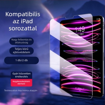 Edzett üveg kijelzővédő fólia iPadhez: 11 hüvelyk, iPad Pro 13 hüvelyk és iPad Mini 7, anti-kékfény, HD.