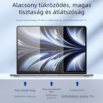MacBook Pro/Airhoz AR tükröződésmentes kijelzőfólia – fejlett, tükröződésmentes, ujjlenyomat-mentes